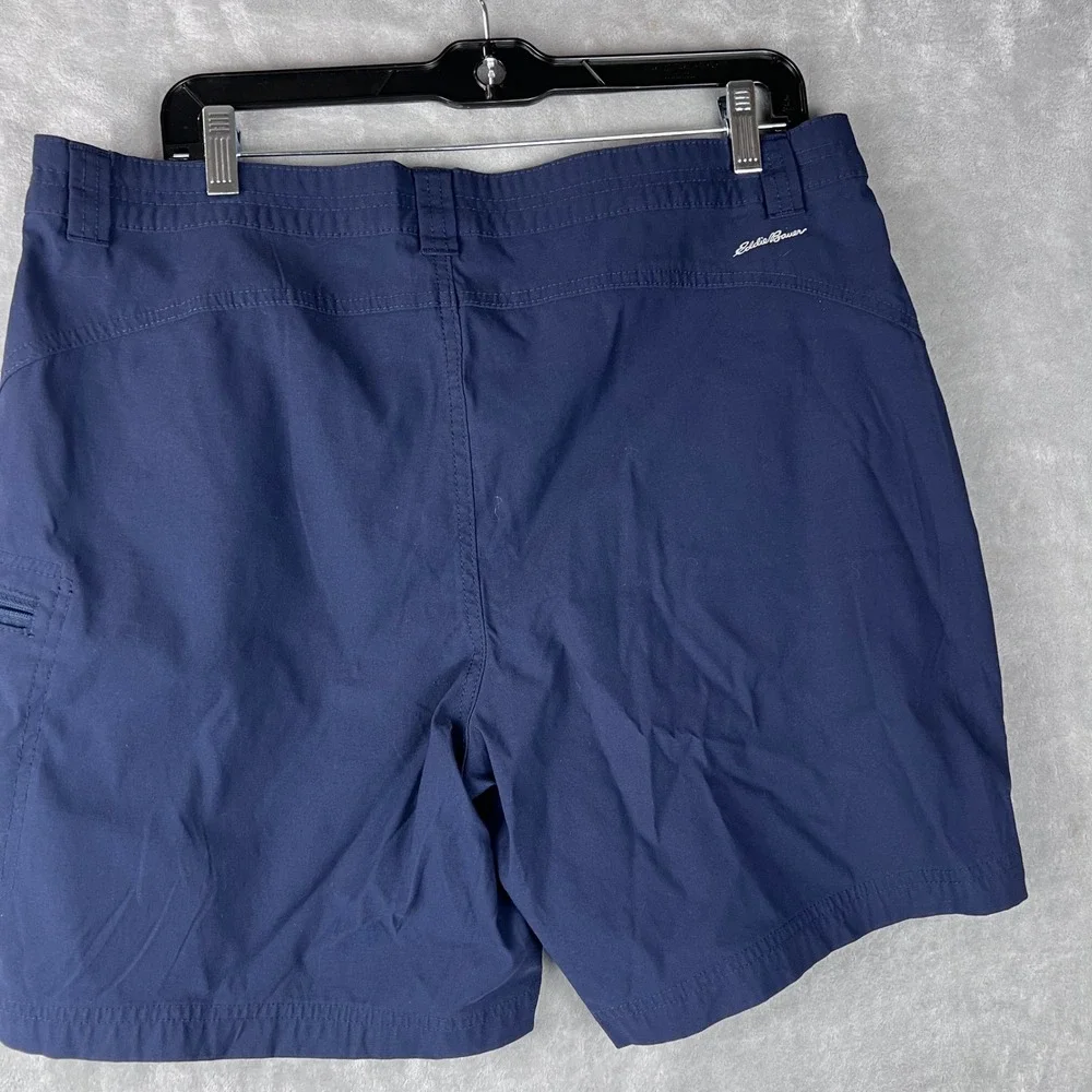 Eddie BauerShorts Womens 14 Navy Blue Hiking Cargo Stretch Outdoor - Picture 6 of 10
